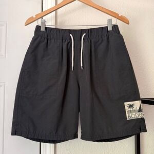 Bodega black men's logo patch drawstring pull on beach swim trunks shorts